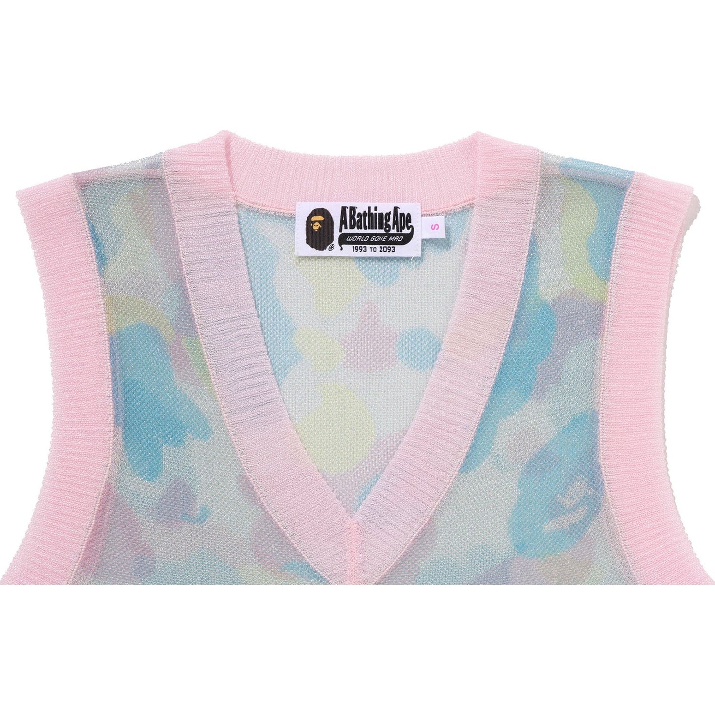 NEW MULTI CAMO METALLIC CROPPED KNIT VEST LADIES