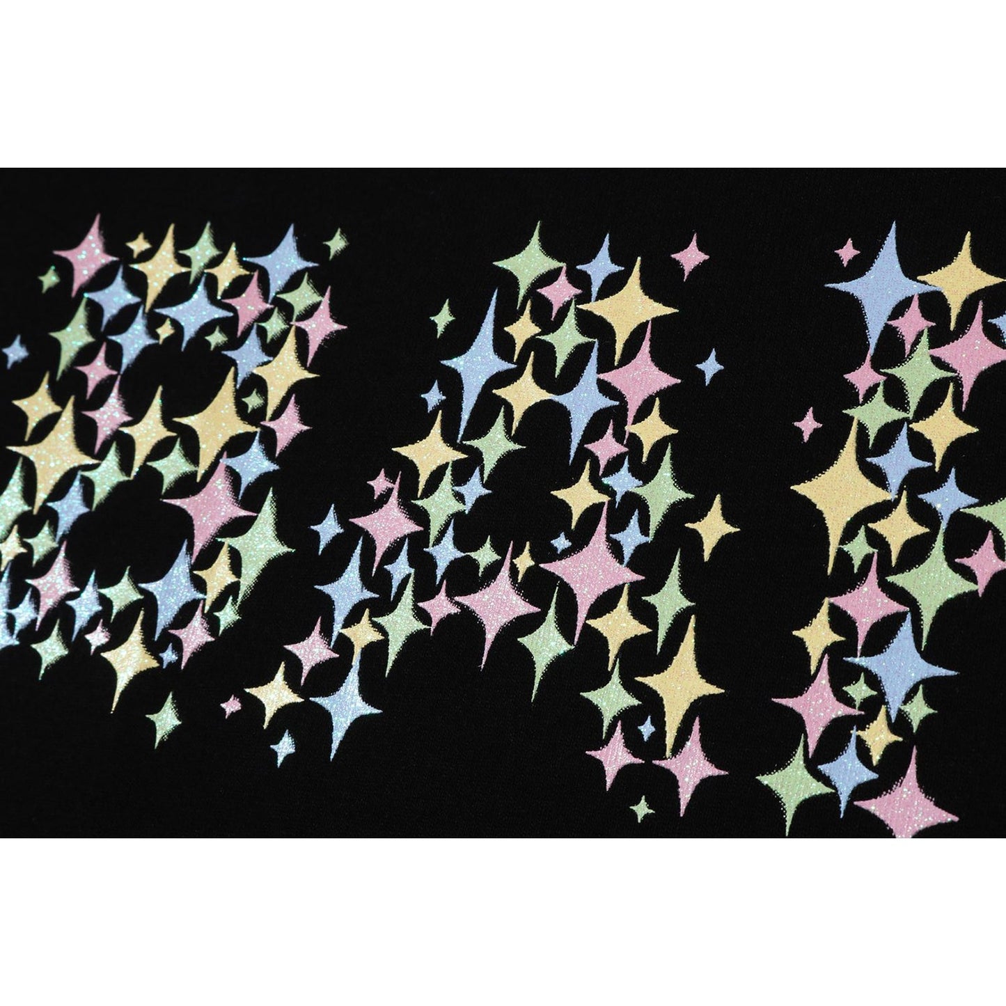 BLING STAR GLITTER BAPE LOGO TEE LADIES