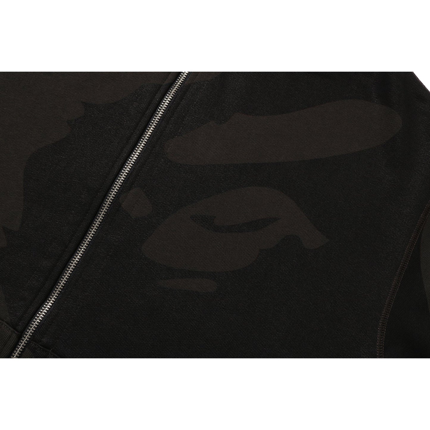 BAPE US BLACK FRIDAY SOLID CAMO DOUBLE SHARK FULL ZIP HOODIE MENS
