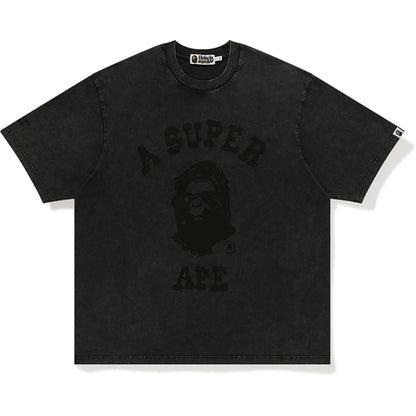 BAPE X KIDSUPER GARMENT DYE COLLEGE LOGO TEE MENS