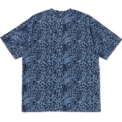 WILD LEOPARD PATTERN COLLEGE RELAXED FIT TEE MENS