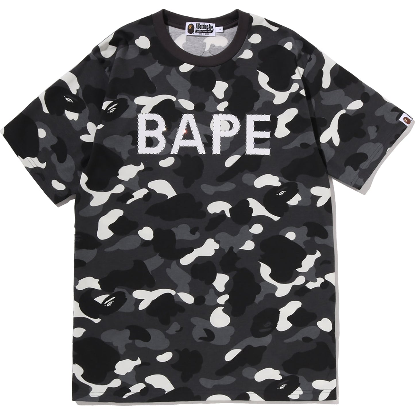 CITY CAMO RHINESTONE BAPE LOGO TEE MENS