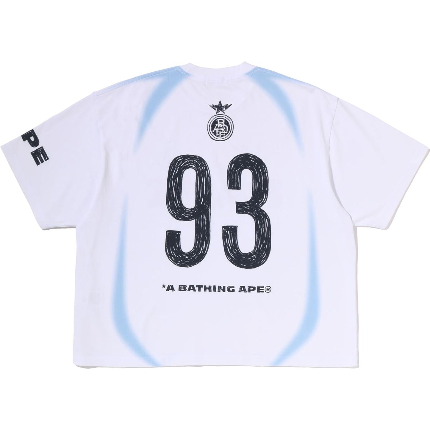 HEAVY WASH HAND DRAW FOOTBALL MULTI LOGO RELAXED FIT TEE MENS
