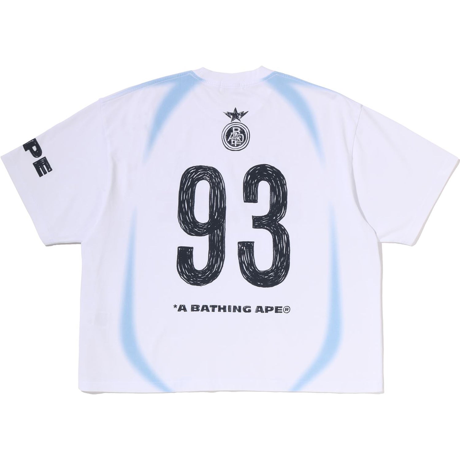 HEAVY WASH HAND DRAW FOOTBALL MULTI LOGO RELAXED FIT TEE MENS