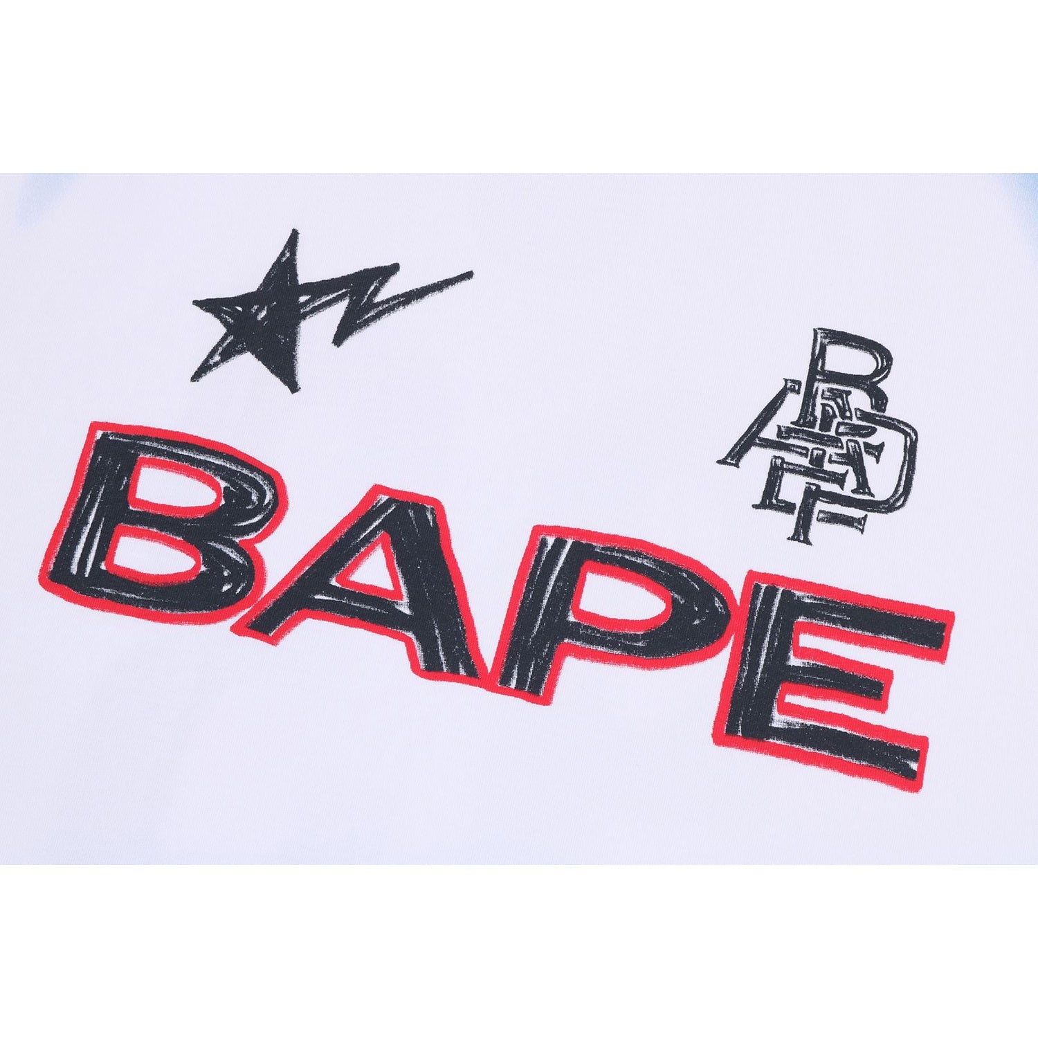 HEAVY WASH HAND DRAW FOOTBALL MULTI LOGO RELAXED FIT TEE MENS