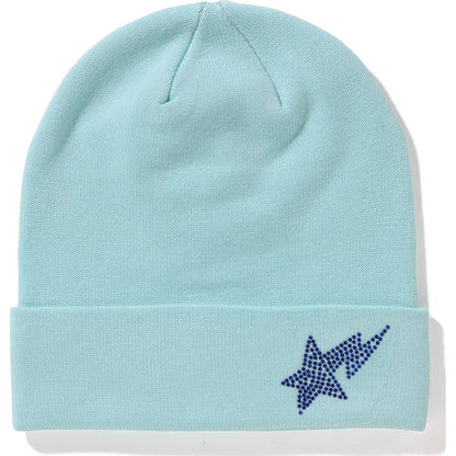 SIDE CRYSTAL STA KNIT CAP LADIES