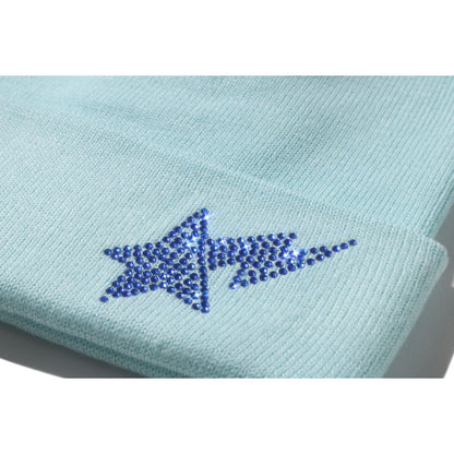 SIDE CRYSTAL STA KNIT CAP LADIES