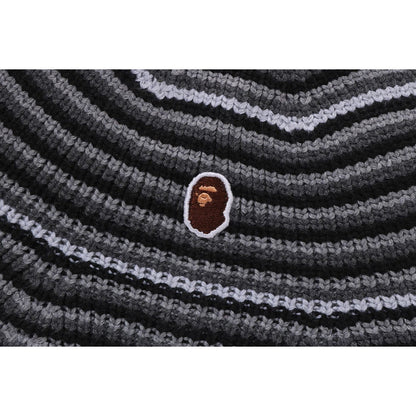 APE HEAD ONE POINT STRIPE KNIT HAT MENS