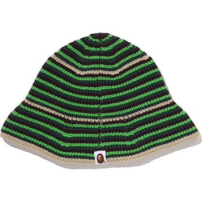 APE HEAD ONE POINT STRIPE KNIT HAT MENS