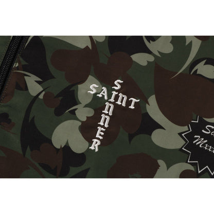 BAPE X SAINT MXXXXXX HEART CAMO TRACK JACKET MENS