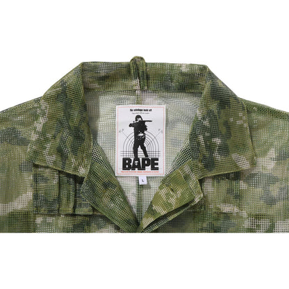 MULTI PIXEL CAMO MASK HOODED SHIRT JACKET MENS