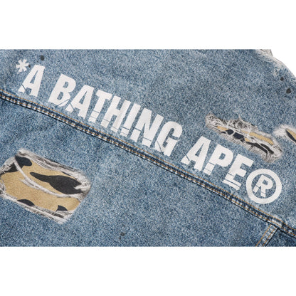 FAKE PRINT TRUCKER JACKET MENS