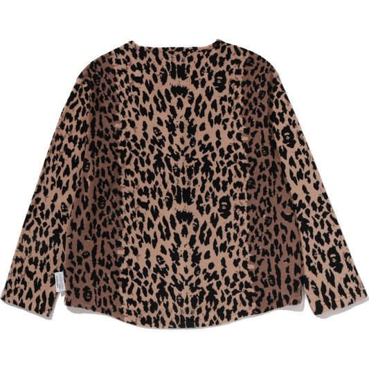 BAPE BY KAZUKI KURAISHI LEOPARD JACQUARD ZIP CARDIGAN MENS