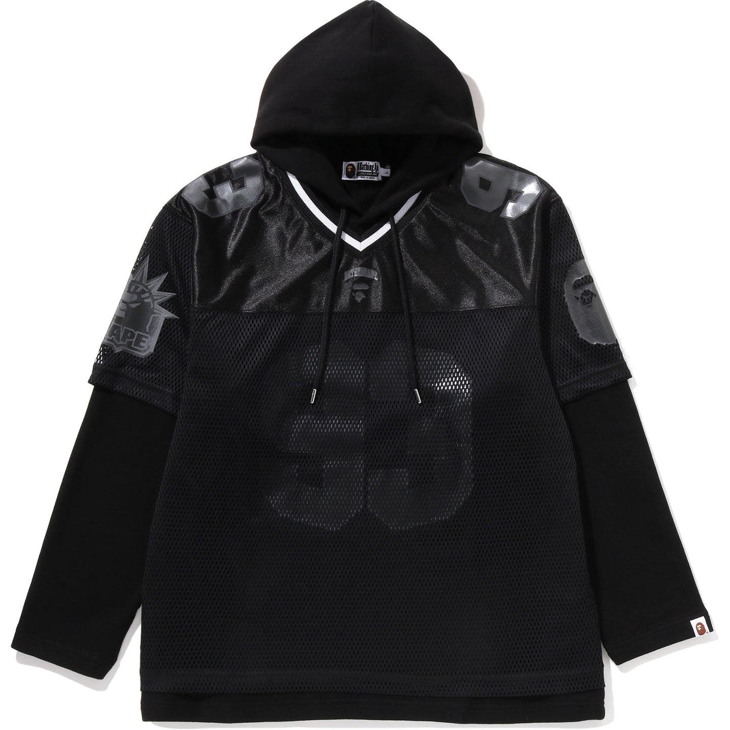 BAPE US BLACK FRIDAY MESH LAYERED RELAXED FIT PULLOVER HOODIE MENS