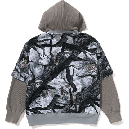 TREE EDGE CAMO LAYERED PULLOVER HOODIE MENS