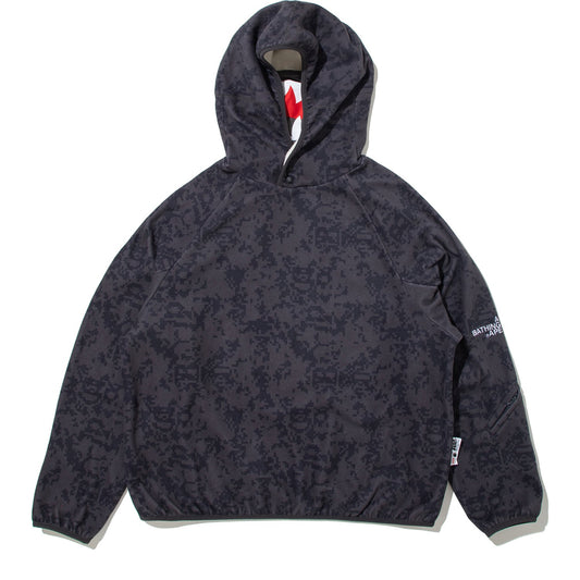 BAPE BY KAZUKI KURAISHI PIXELATE CAMO SHARK RELAXED FIT HOODIE MENS