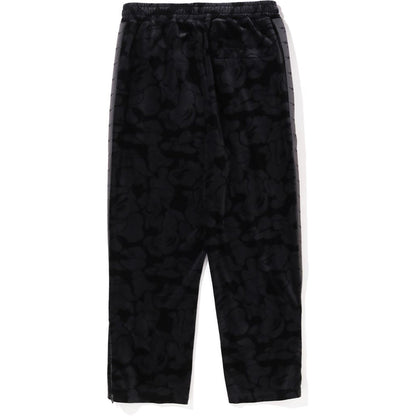 SOLID CAMO VELOUR METAL ONE POINT RELAXED FIT TRACK PANTS MENS