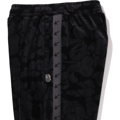 SOLID CAMO VELOUR METAL ONE POINT RELAXED FIT TRACK PANTS MENS