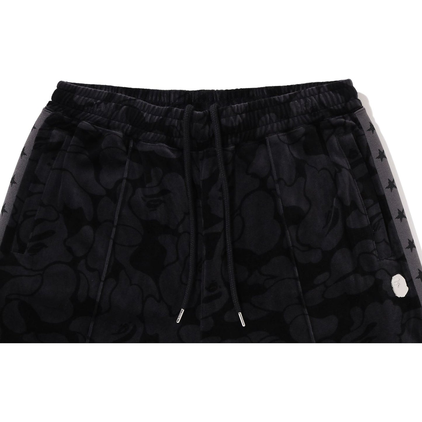 SOLID CAMO VELOUR METAL ONE POINT RELAXED FIT TRACK PANTS MENS