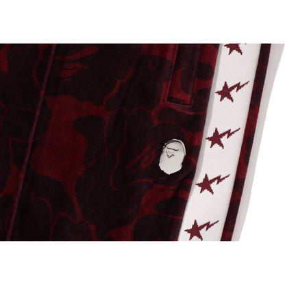 SOLID CAMO VELOUR METAL ONE POINT RELAXED FIT TRACK PANTS MENS
