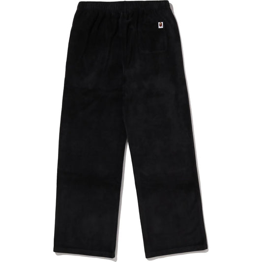 CRYSTAL STONE APE HEAD VELOUR WIDE PANTS LADIES