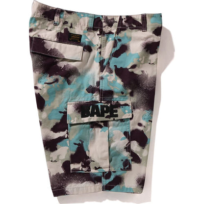 MAP CAMO REGULAR FIT CARGO SHORTS MENS