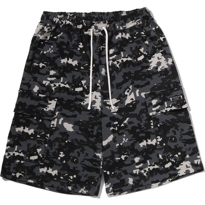 MULTI PIXEL CAMO BAPE STA LOGO CARGO RELAXED FIT SWEAT SHORTS MENS