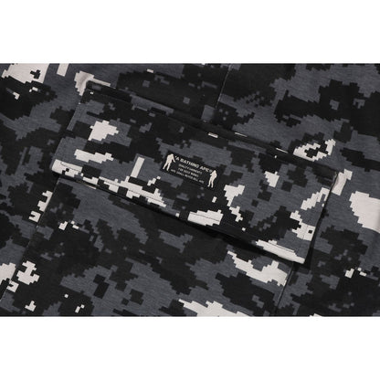 MULTI PIXEL CAMO BAPE STA LOGO CARGO RELAXED FIT SWEAT SHORTS MENS
