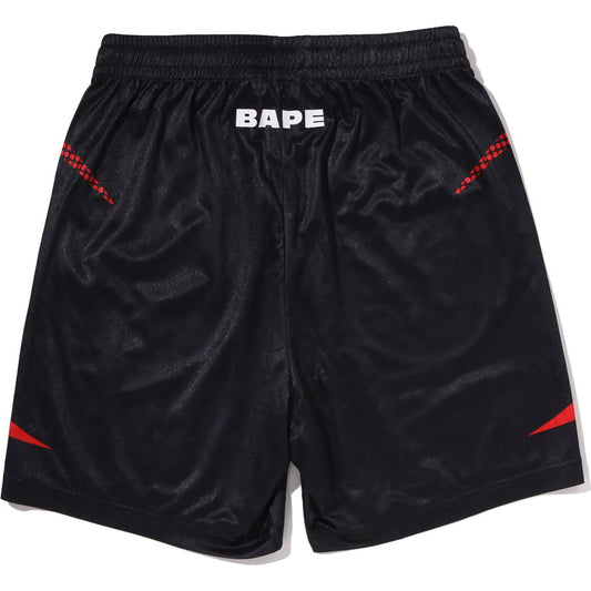 APE FLAME MONOGRAM JACQUARD RELAXED FIT FOOTBALL SHORTS MENS