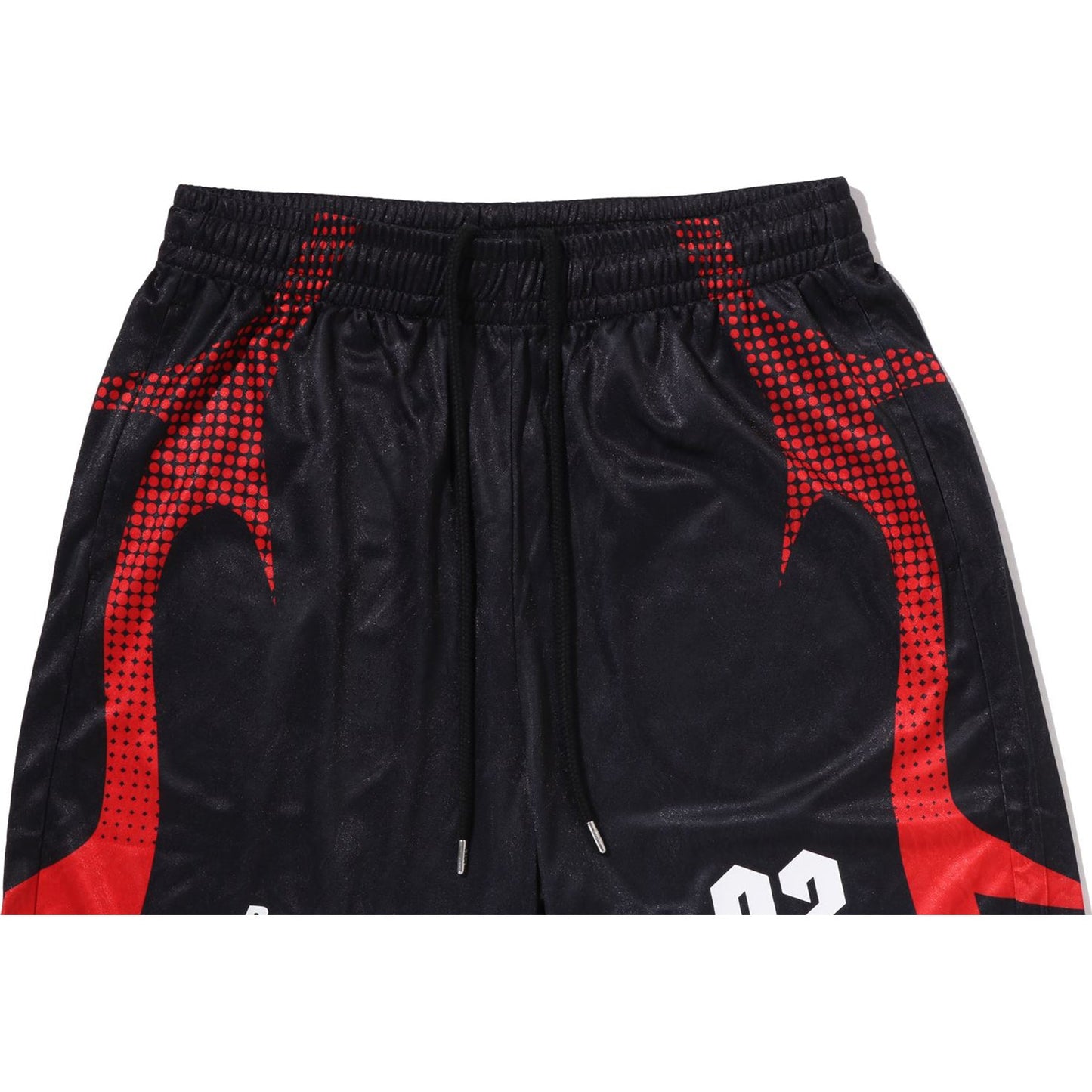 APE FLAME MONOGRAM JACQUARD RELAXED FIT FOOTBALL SHORTS MENS