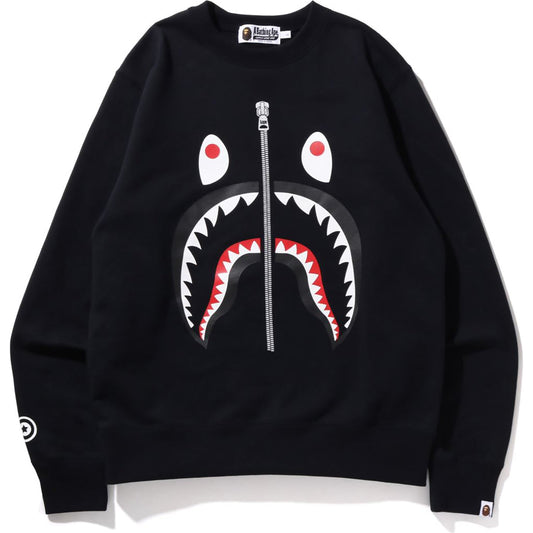 BAPE MENS SHARK CREWNECK SWEATSHIRT