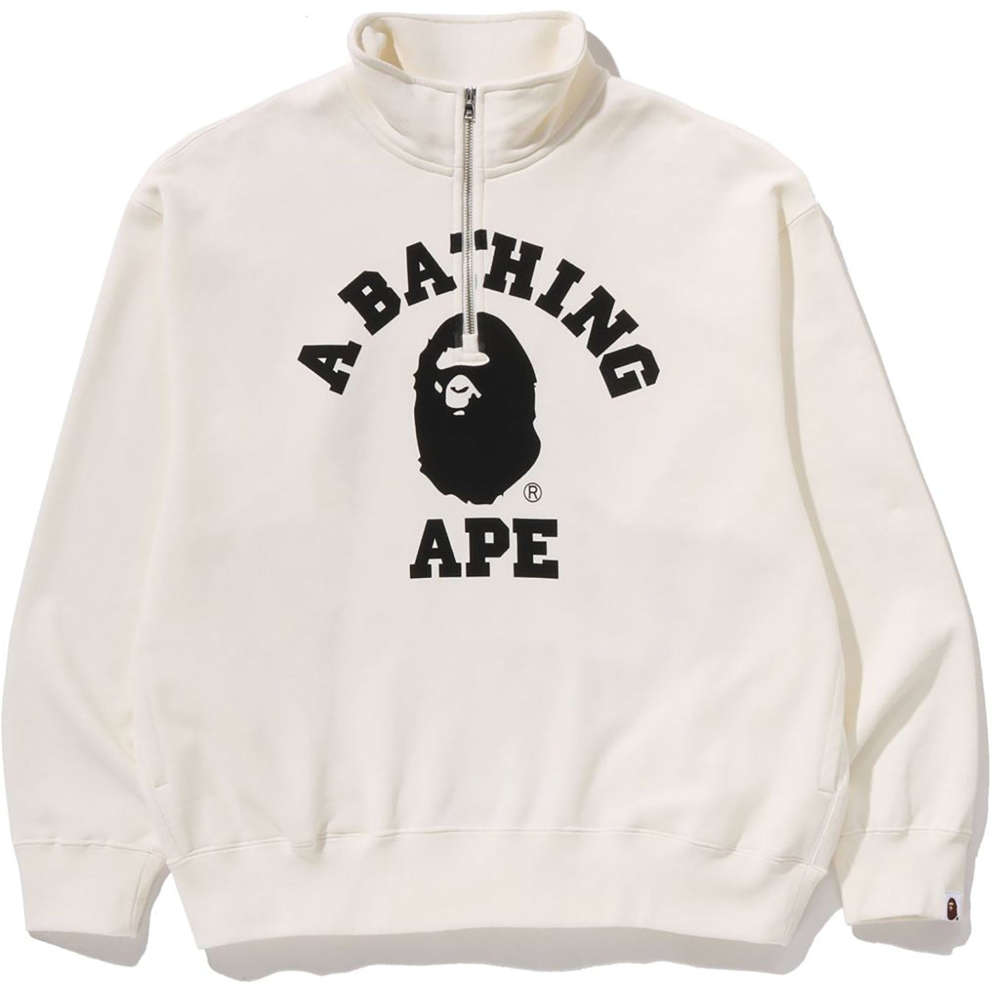 COLLEGE HALF ZIP RELAXED FIT CREWNECK SWEATSHIRT MENS