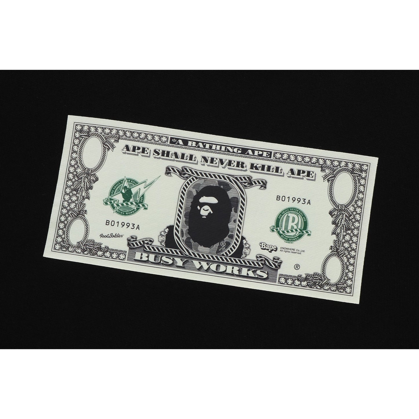 BANKNOTE RELAXED FIT CREWNECK SWEATSHIRT MENS