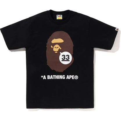 A BATHING APE 33RD ANNIV. APE HEAD TEE MENS