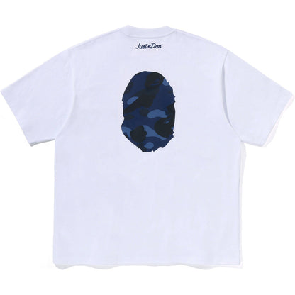 BAPE X JUST DON COLOR CAMO APE HEAD RELAXED FIT TEE MENS