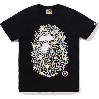BLING STAR GLITTER APE HEAD TEE LADIES