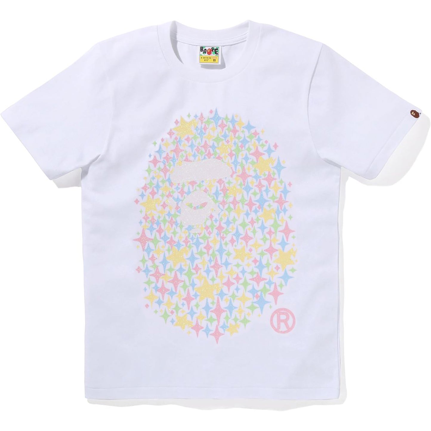BLING STAR GLITTER APE HEAD TEE LADIES