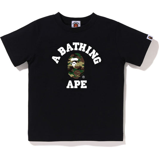 GLITCH WOODLAND CAMO COLLEGE TEE KIDS