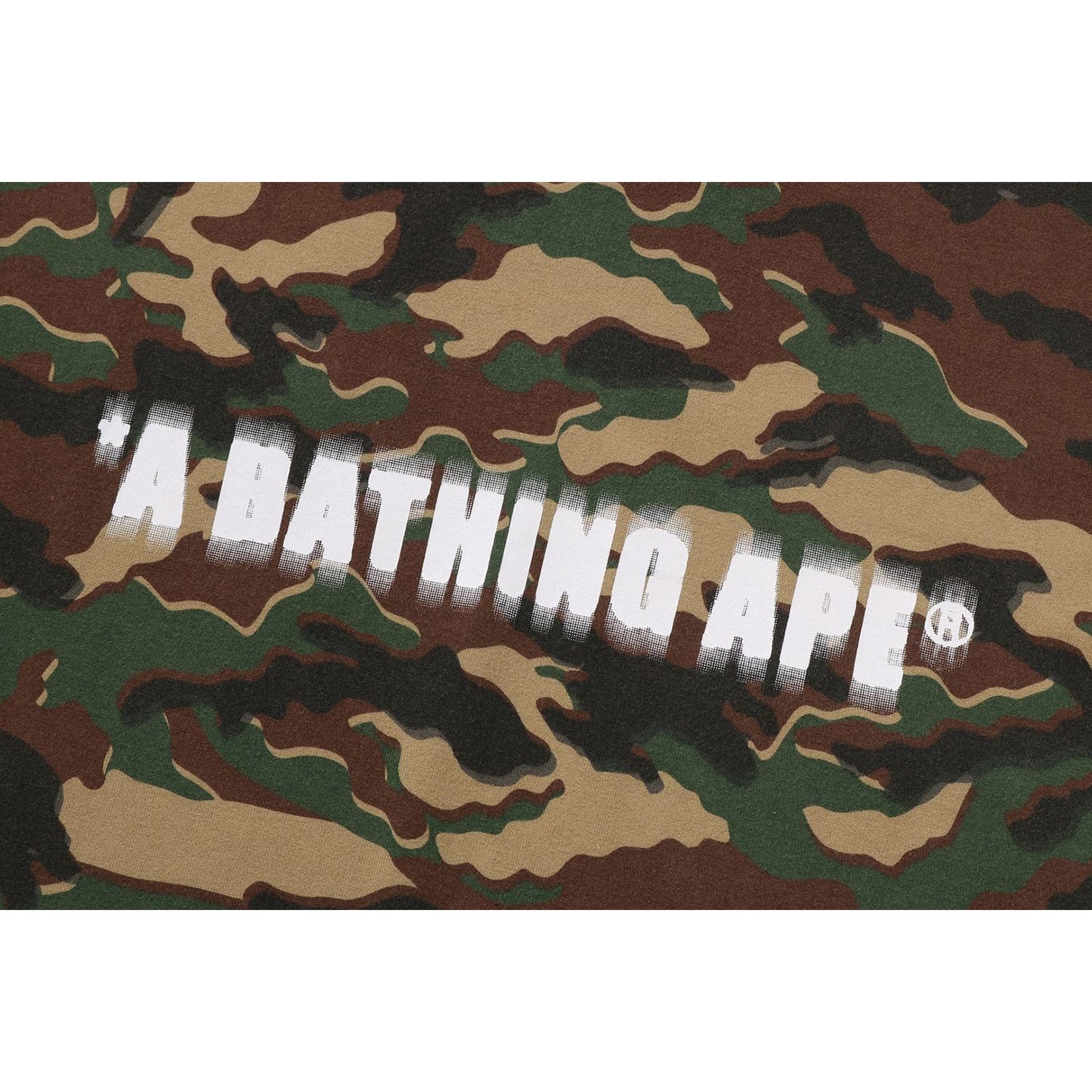 GLITCH WOODLAND CAMO HEAVY WASH BATHING APE CROPPED FIT TANK MENS