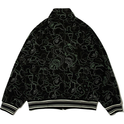 BAPE X 88RISING GLOW IN THE DARK CAMO TRACK JACKET MENS