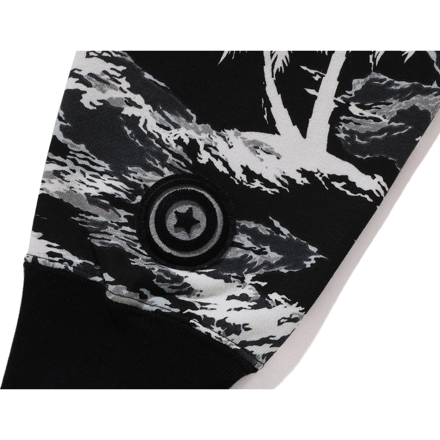 PALM TREE CAMO RELAXED FIT SHARK FULL ZIP HOODIE MENS