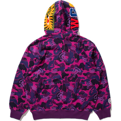 BAPE X SPOTIFY BY CENTRAL CEE CAMO SHARK FULL ZIP HOODIE MENS