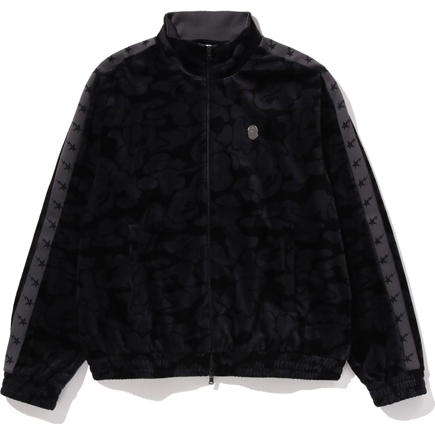 SOLID CAMO VELOUR METAL ONE POINT RELAXED FIT TRACK JACKET MENS