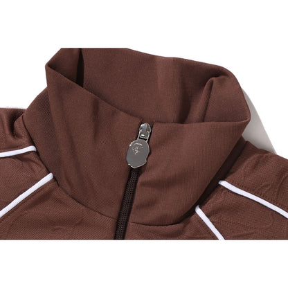 LINE CAMO JACQUARD METAL LOGO RELAXED FIT TRACK JACKET MENS