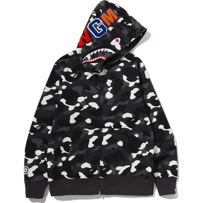 CITY CAMO SHARK REGULAR FIT FULL ZIP HOODIE MENS