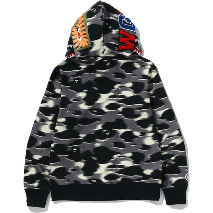 SCREEN CAMO SHARK FULL ZIP HOODIE MENS