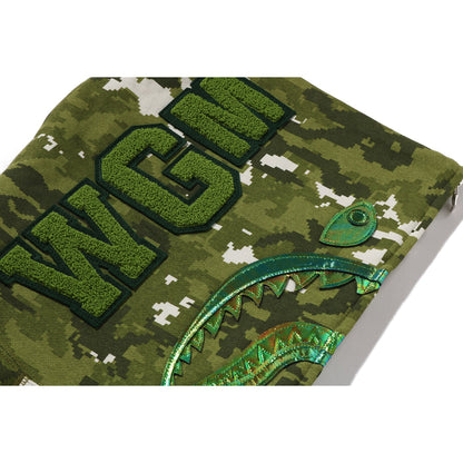 MULTI PIXEL CAMO SHARK FULL ZIP HOODIE LADIES