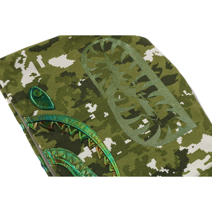 MULTI PIXEL CAMO SHARK FULL ZIP HOODIE LADIES
