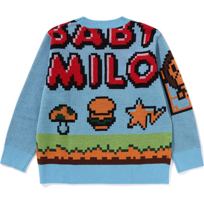 MILO GAME MOTIF WOOL MIX SWEATER KIDS
